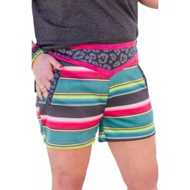 Multicolor Leopard Lagoon Shorts with Pockets Multicolor Leopard Lagoon Shorts with Pockets