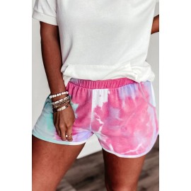 Pink Tie-dye Terry Shorts Pink Tie-dye Terry Shorts