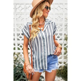 Striped Button Short Sleeve Shirt Striped Button Short Sleeve Shirt